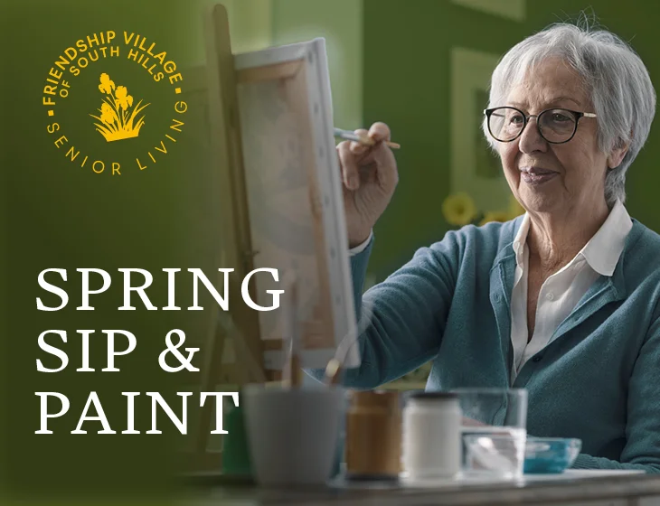 Spring Sip & Paint Event at Friendship Village